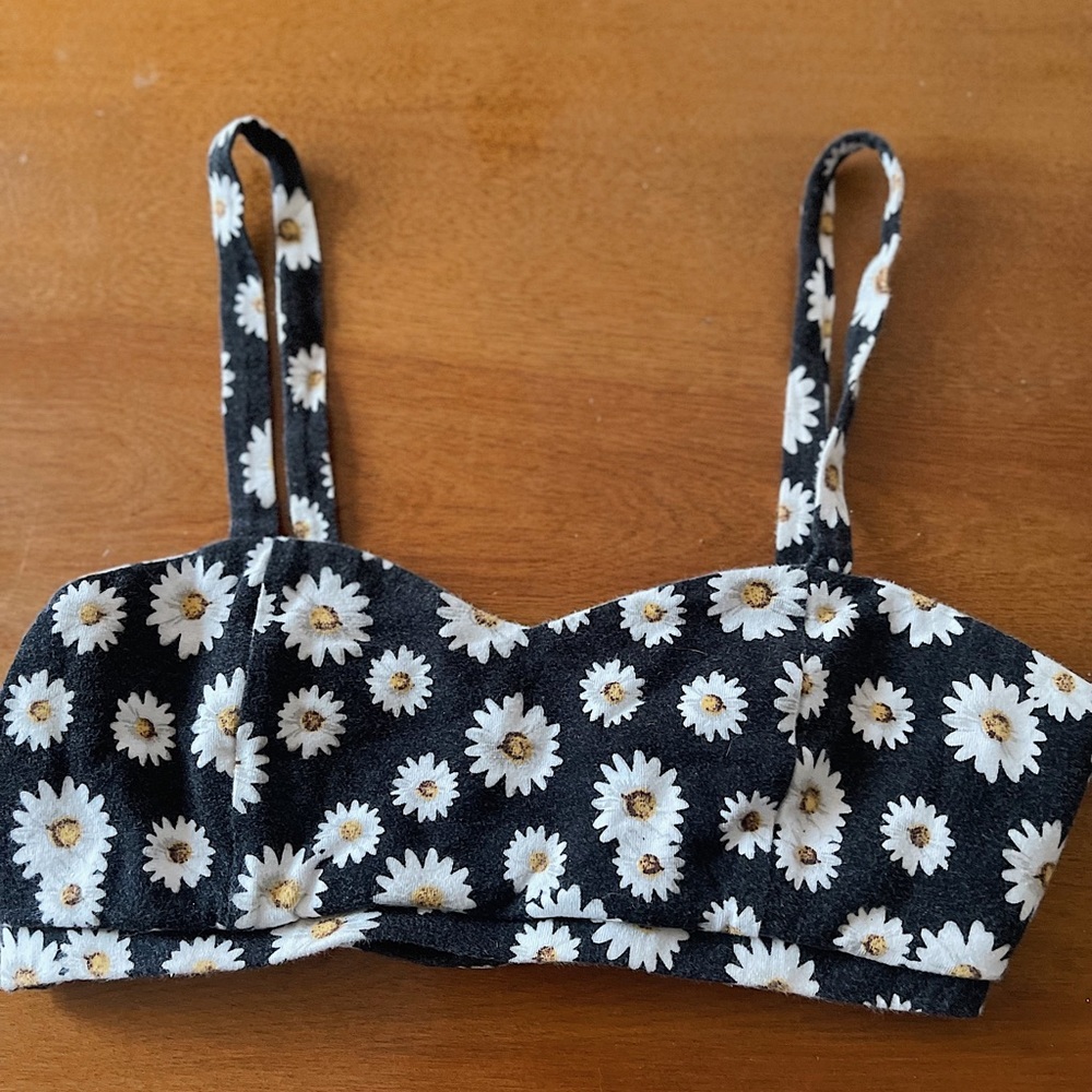 FULL TILT flower bralette with caged back